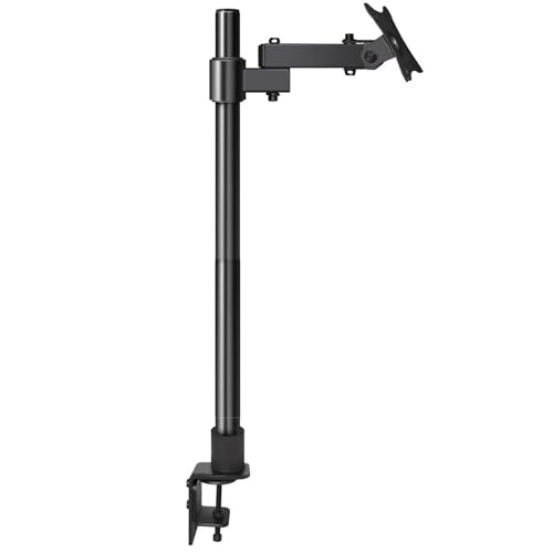 Gadget Wagon Long Pole Laptop Desk Arm with Clamp and Grommet, Swivel and Tilt Function 31.5 inches - Image 1