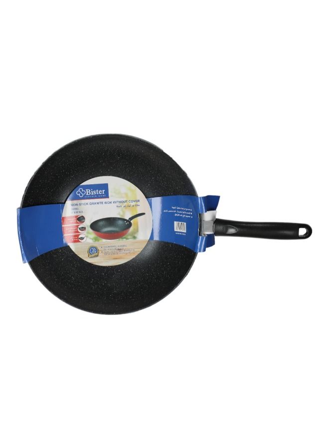 Bister Granite Non-Stick Wok 34 cm – Black and White, Compatible with Induction, Halogen & Gas Stoves (Without Lid) - Image 4