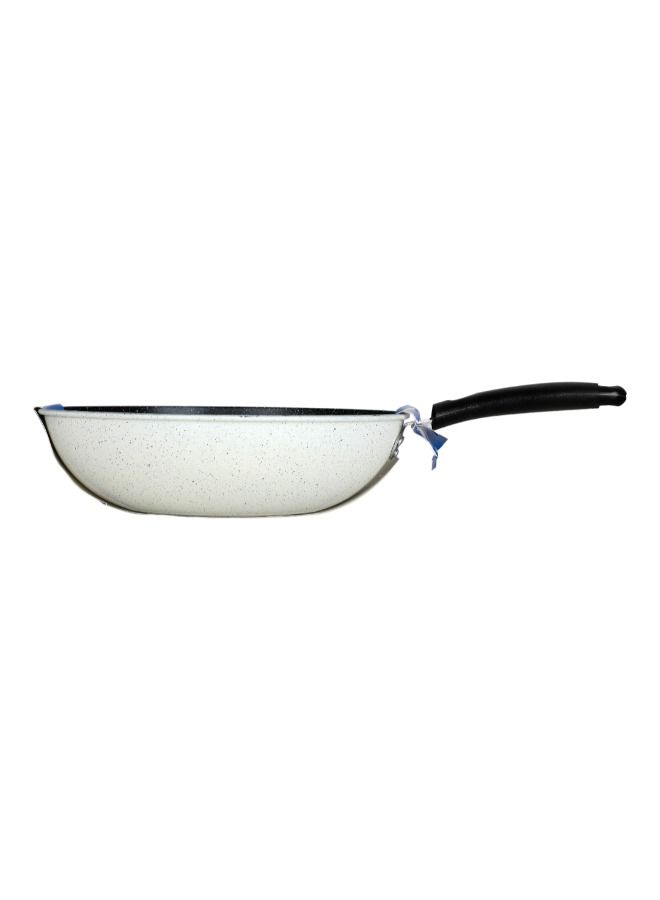 Bister Granite Non-Stick Wok 34 cm – Black and White, Compatible with Induction, Halogen & Gas Stoves (Without Lid) - Image 5