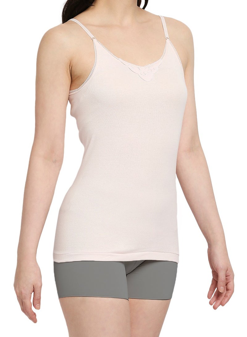 BYC GIRLS ADJUSTABLE STRAP COTTON CAMISOLE (PACK OF 3) - PINK - Image 4