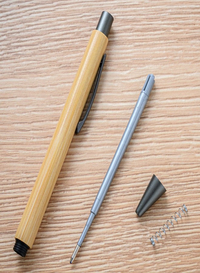 Gullor Natural Bamboo Retractable Ballpoint Pen, Sustainable Pens for Journaling Writing Office Supplies Eco Friendly Pens, 5 Pieces - Image 5