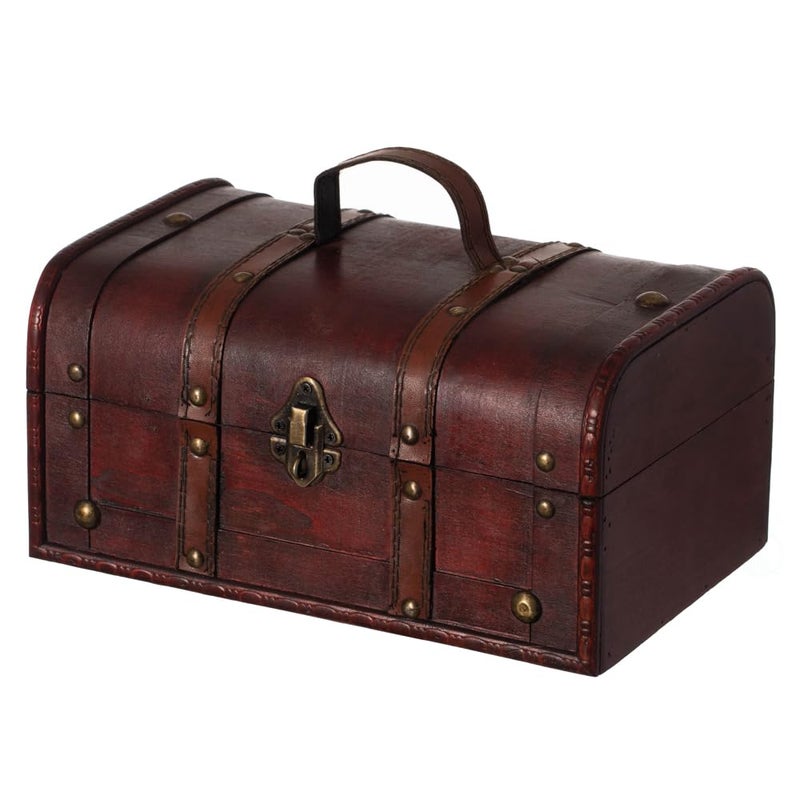 vintiquewise VintiquewiseTM Decorative Treasure Box  Wooden Trunk Chest 