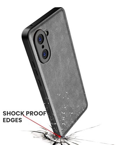 Kapa Tux Leather Back Cover for OnePlus Nord CE 5 | Slim Shockproof Camera Protection Bumper Case (Grey) - Image 5
