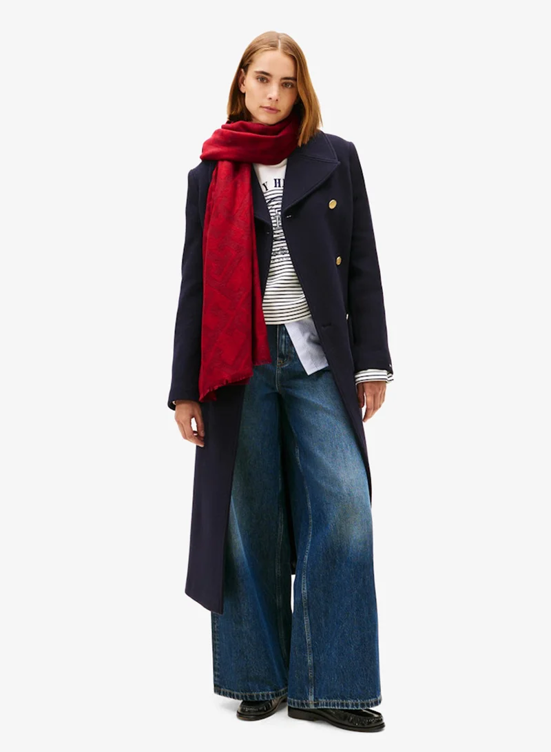 TOMMY HILFIGER TH Monogram Jacquard Scarf With Wool