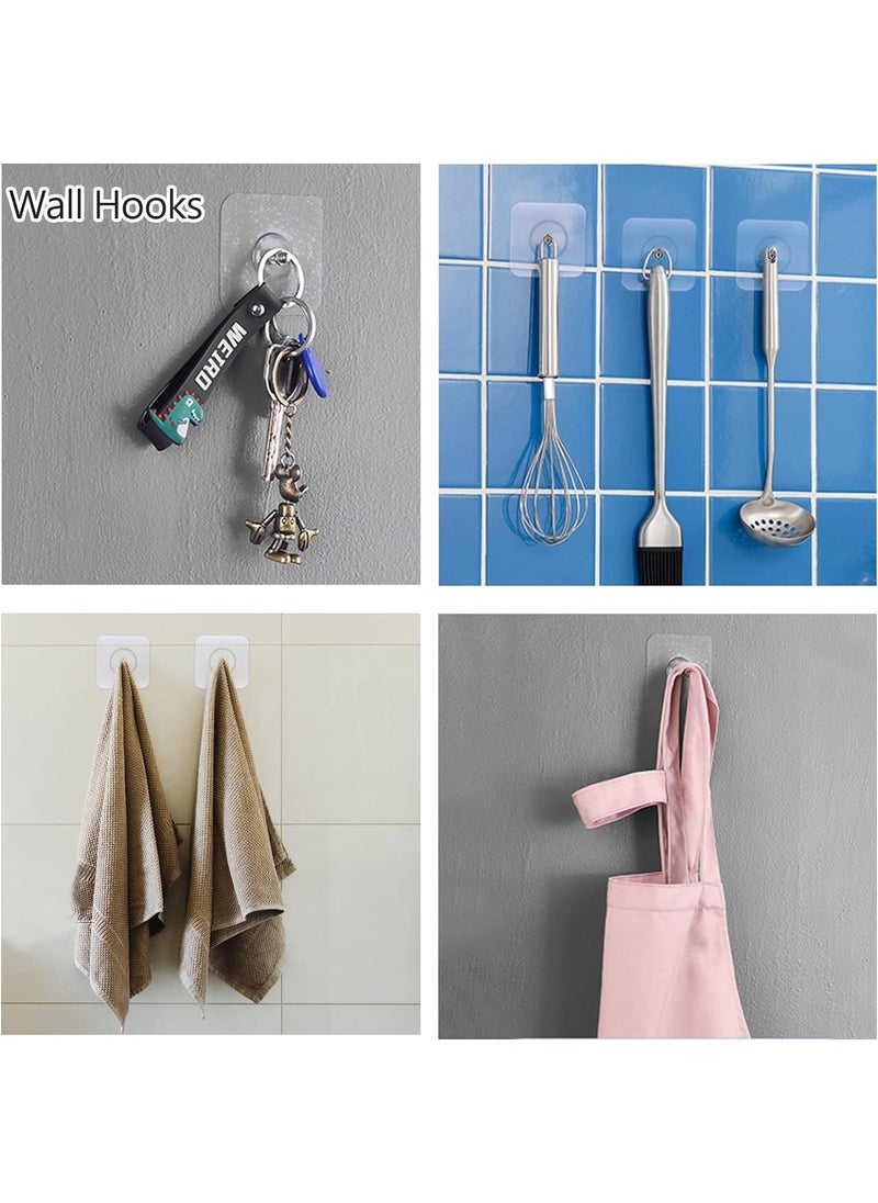LIJIE LIJIE Super Screw for Wall Stainless Steel PVC Abs Nail Free NonTrace No Drilling Sticking HooksWaterproof Screws Hook Adhesive Nails Wall Hooks Without DrillingHook Hanging20 Pack  - Image 3
