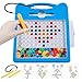 Svance Magnetic Drawing Board for Kids Toddler Magnet Doodle Board with Beads and 2 Pens Magnetic Dot Art Toys Airplane Car Travel Activities Blue Cat - Image 3