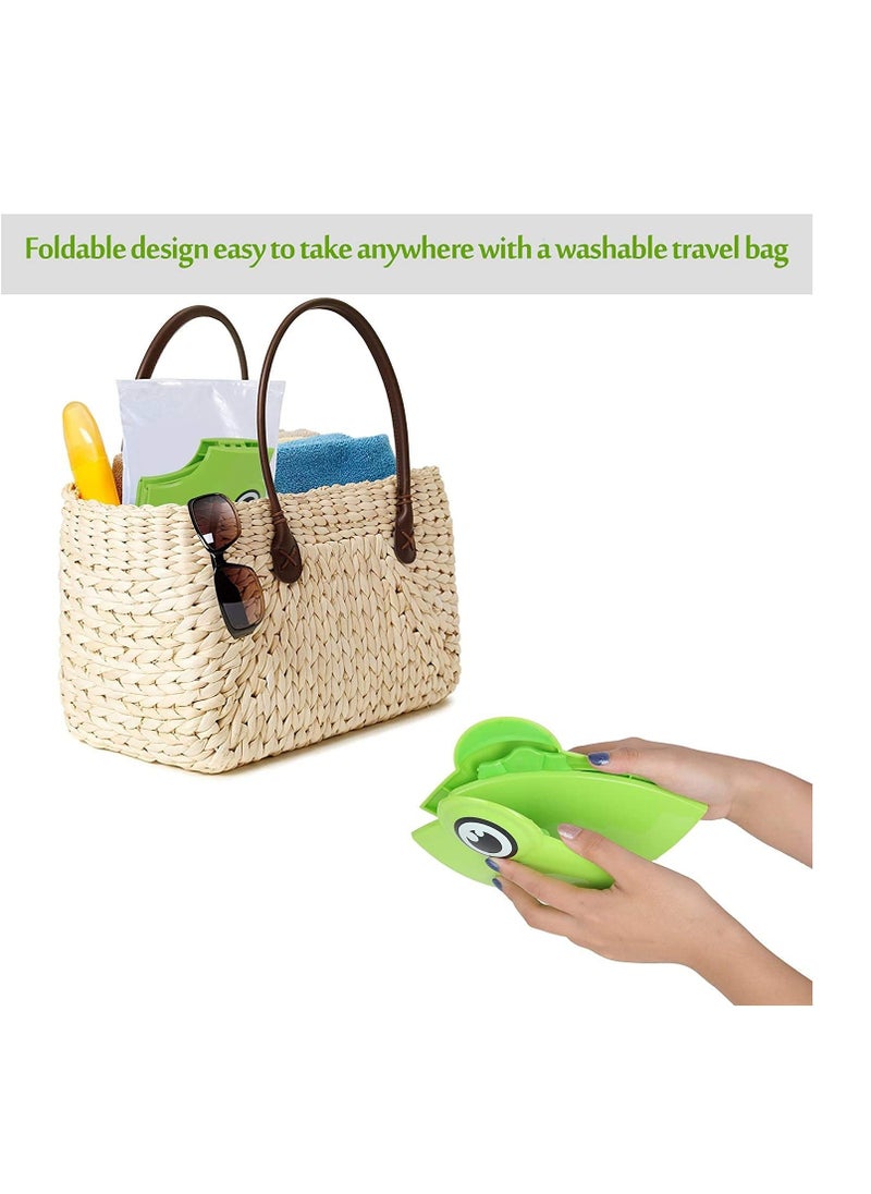 SYOSI - Kids Toilet Seat Cover Travel Portable Folding Potty Training Non Slip Silicone Pads, Reusable Toddlers Toilet Seat Covers Liners Fits Round & Oval Toilets Suitable for Kids Baby - Image 1