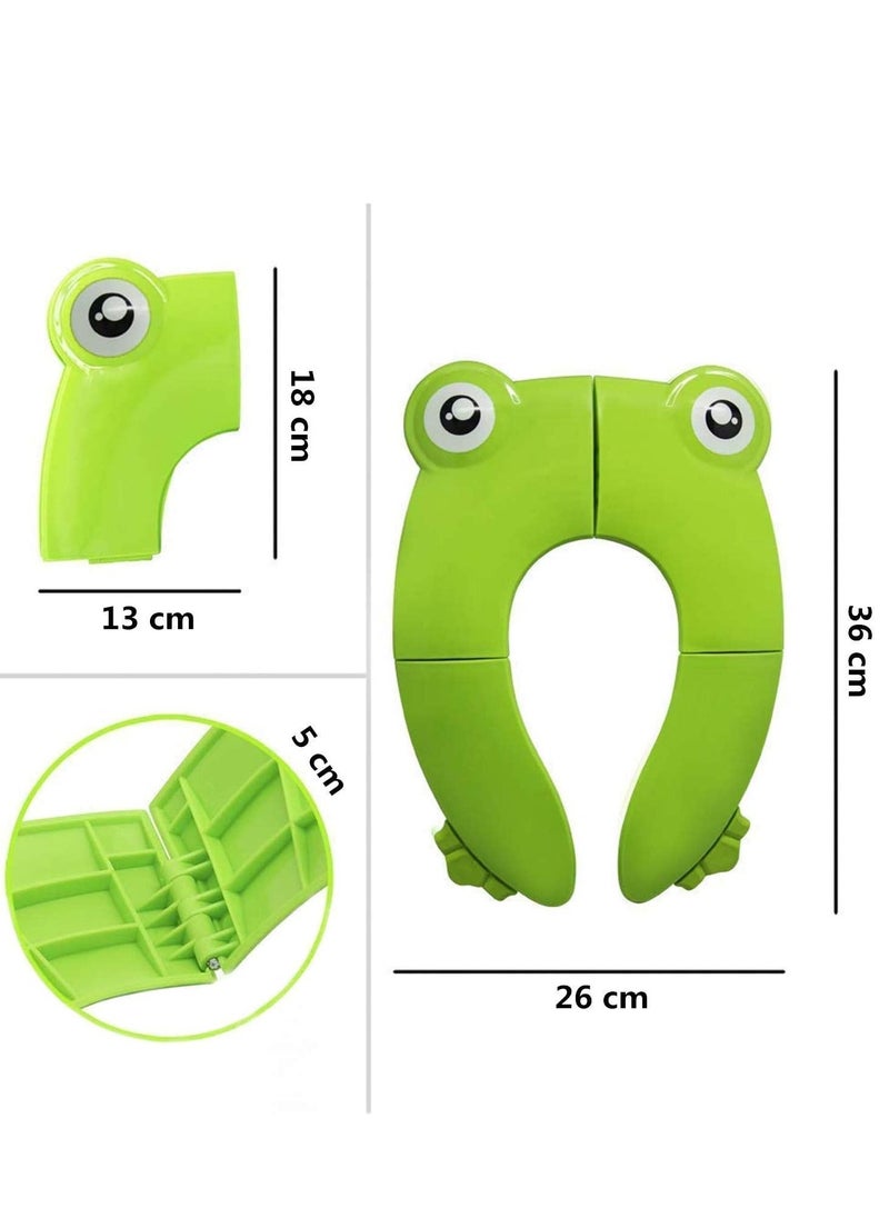 SYOSI - Kids Toilet Seat Cover Travel Portable Folding Potty Training Non Slip Silicone Pads, Reusable Toddlers Toilet Seat Covers Liners Fits Round & Oval Toilets Suitable for Kids Baby - Image 1