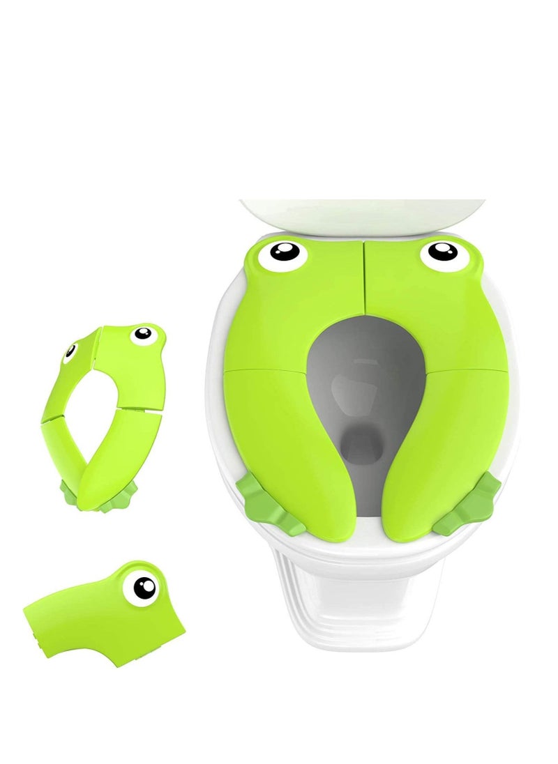 SYOSI - Kids Toilet Seat Cover Travel Portable Folding Potty Training Non Slip Silicone Pads, Reusable Toddlers Toilet Seat Covers Liners Fits Round & Oval Toilets Suitable for Kids Baby - Image 1