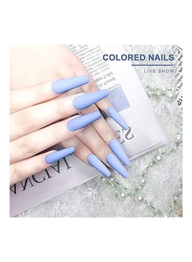 نيبمينينت مجموعة أظافر صناعية بتصميم بلارينا مكونة من 100 قطعة متعدد الألوان - Image 4