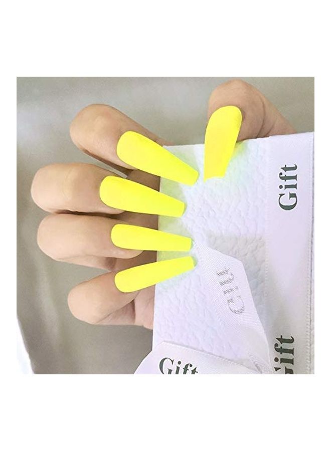 نيبمينينت مجموعة أظافر صناعية بتصميم بلارينا مكونة من 100 قطعة متعدد الألوان - Image 3