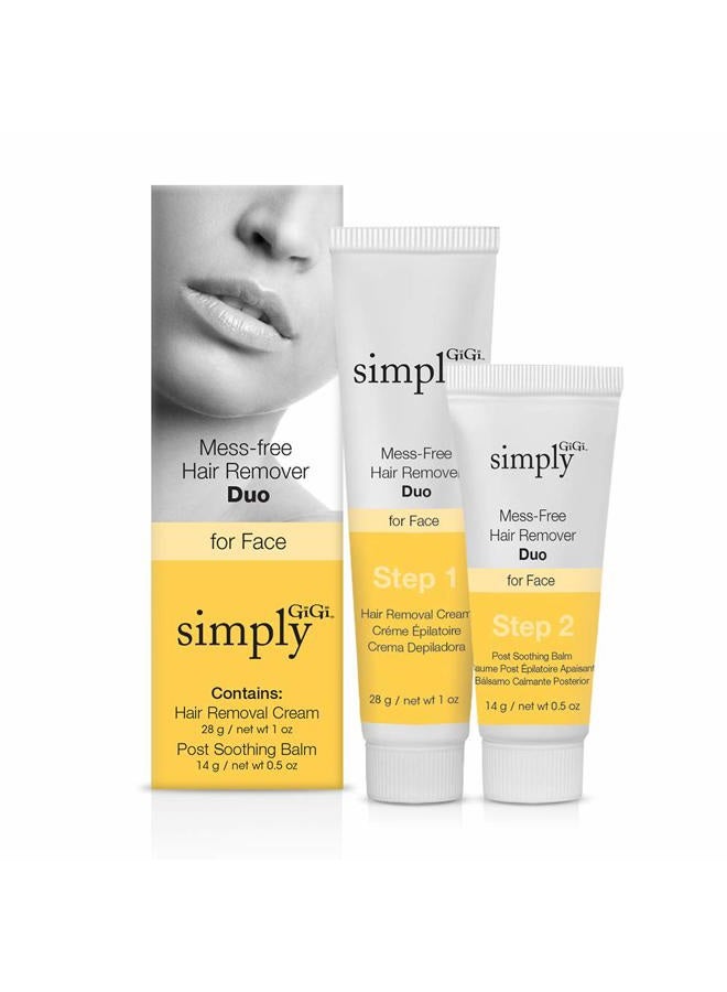 GiGi Mess-Free Facial Hair Removal Cream and Soothing Balm Duo, For All Skin Types, 2-pc - Image 1