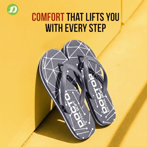 DOCTOR EXTRA SOFT Women's Hawaii Slipper- Orthopedic and Diabetic Comfort Ortho Care, Bathroom Rubber Flip-Flops and House Slipper for Ladies and Girl’s OR-D-02 (Grey, numeric_4) - Image 3