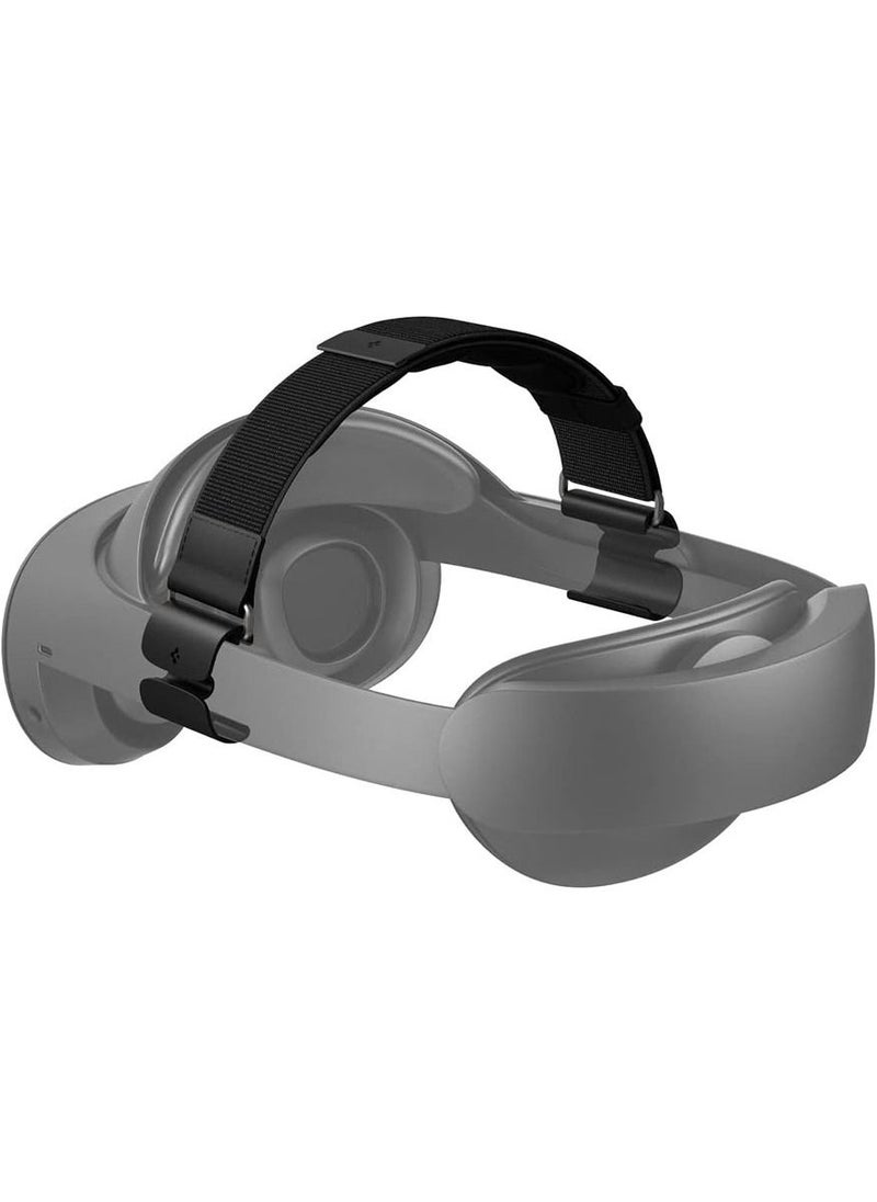 Spigen DR200 Adjustable Head Strap compatible with Meta Quest Pro VR Gaming Headset Accessories for Comfortable and Lightweight Support - Black  - Image 1