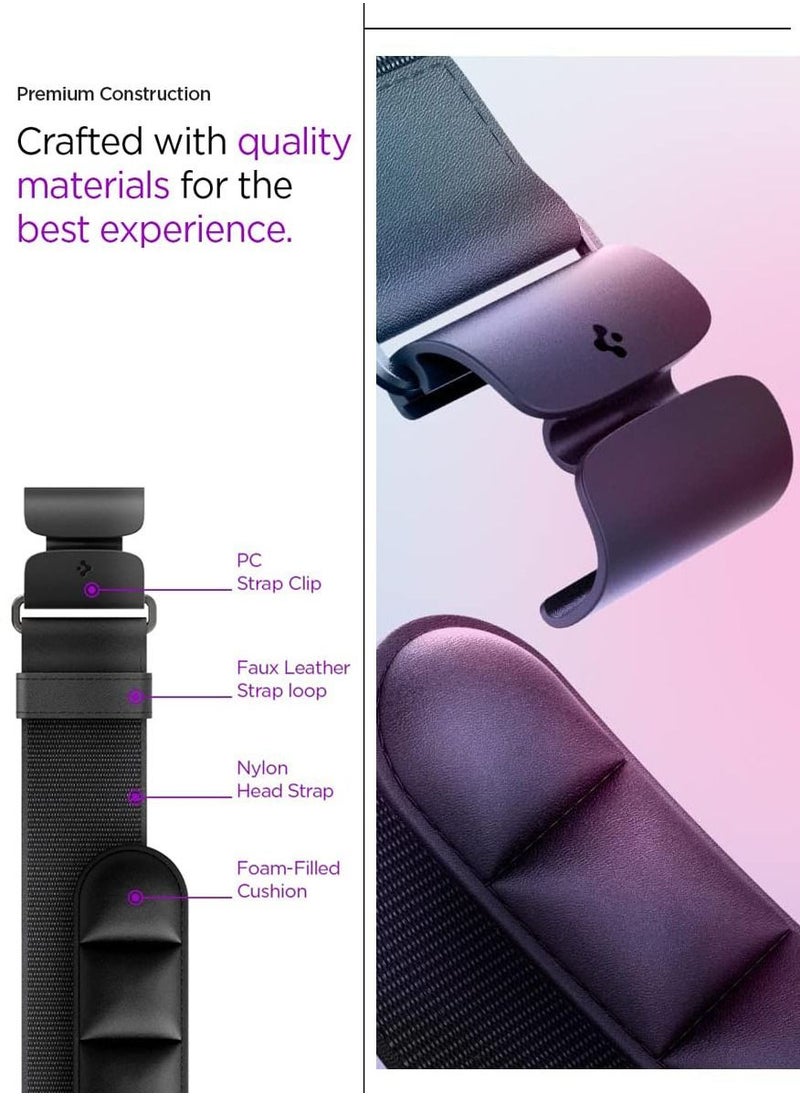 Spigen DR200 Adjustable Head Strap compatible with Meta Quest Pro VR Gaming Headset Accessories for Comfortable and Lightweight Support - Black  - Image 5