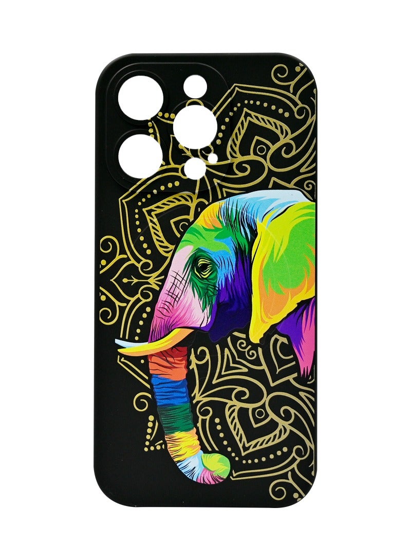 MOBILIUS SILICONE CASE WITH MICROFIBER AND MAGSAFE FOR APPLE IPHONE 14 PRO DUBAI: JAIPUR'S ELEFANT BLACK