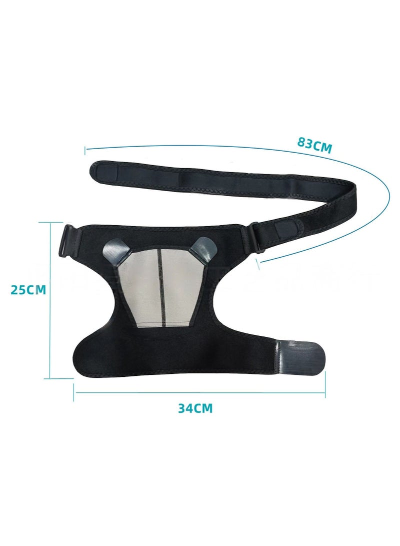Shoulder Brace, Support and Compression Sleeve for Torn Rotator Cuff, Dislocated Shoulder, Pain Relief, Adjustable Fits Brace Immobilizer Strap - Image 4