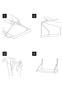 بيوينتي ثلاث قطع من أرفف الكتب المنزلية تضع أرفف عائمة  - Image 5