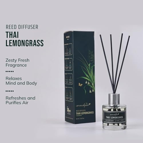 Aromahpure Premium Reed Diffuser Set 120 ML with 8 Fiber Reed Sticks | Lavender & Lemongrass Long Lasting Upto 35 Days Each | Room Freshener for Bedroom, Washroom, Office | Toxin Free, Aromatherapy - Image 2