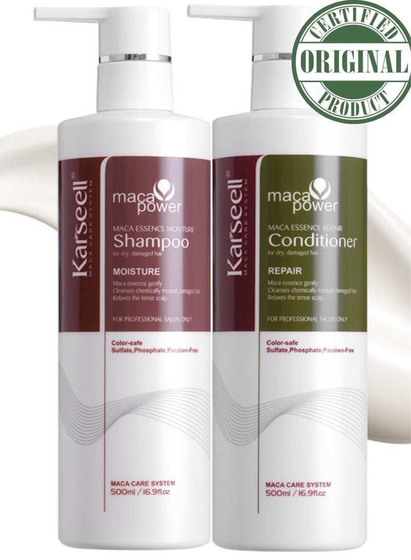 Karseell Argan Oil Shampoo and Conditioner Set – Deep Repair and Restoration for Dry, Damaged, and Color-Treated Hair – Enriched with Moroccan Argan Oil for Intense Hydration and Nourishment - Image 1