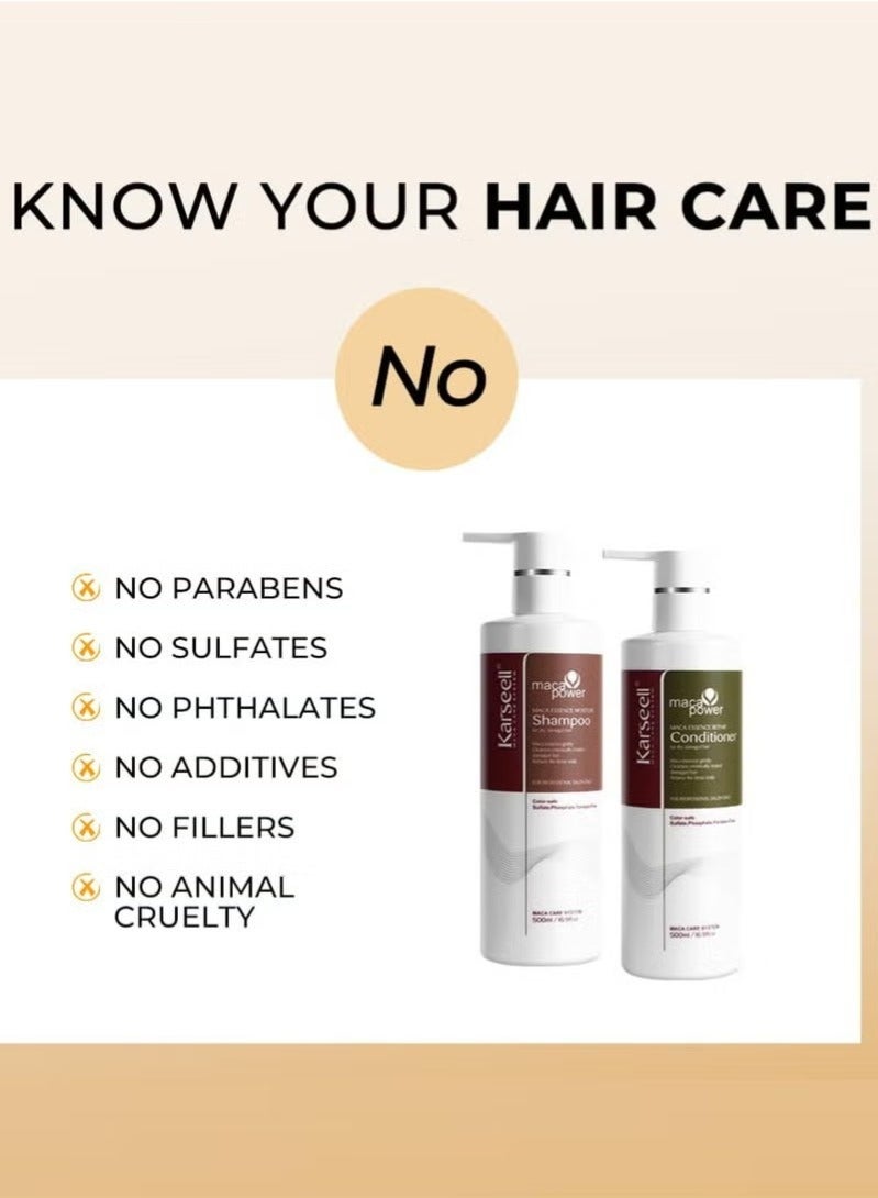Karseell Argan Oil Shampoo and Conditioner Set – Deep Repair and Restoration for Dry, Damaged, and Color-Treated Hair – Enriched with Moroccan Argan Oil for Intense Hydration and Nourishment - Image 3