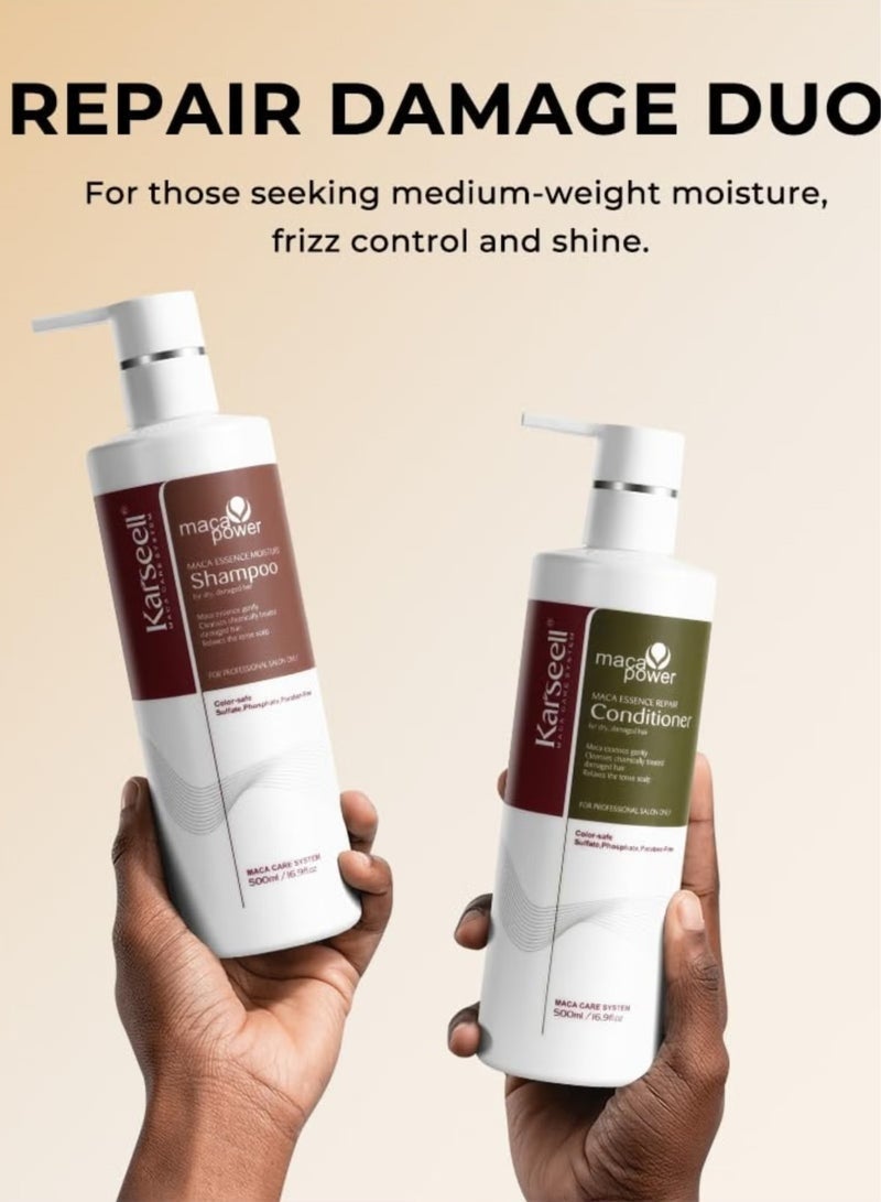 Karseell Argan Oil Shampoo and Conditioner Set – Deep Repair and Restoration for Dry, Damaged, and Color-Treated Hair – Enriched with Moroccan Argan Oil for Intense Hydration and Nourishment - Image 2