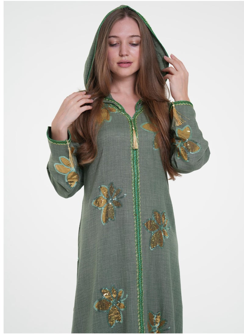 AL BENT AL SHARQIEH women jalabiya , arabian traditional dress  - Image 1