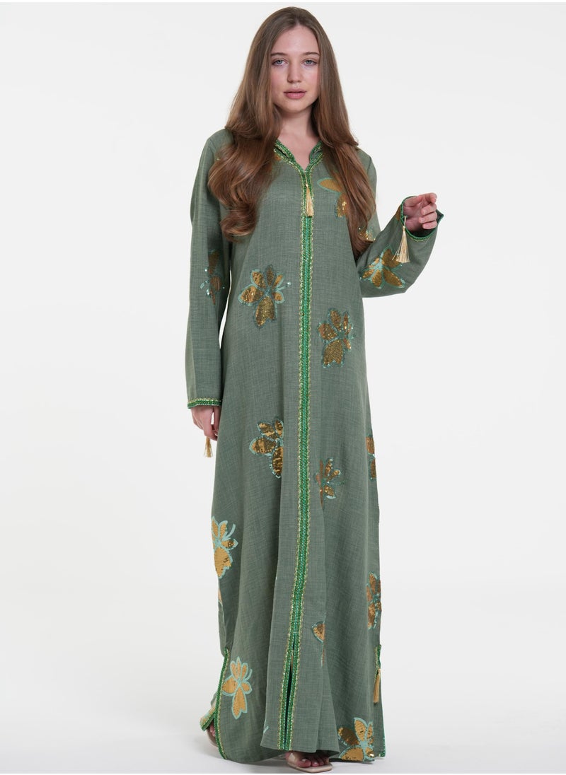 AL BENT AL SHARQIEH women jalabiya , arabian traditional dress  - Image 3