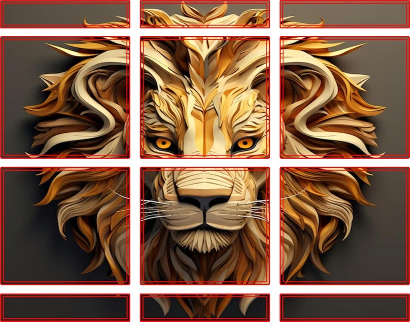 RHYTHM PRO Lion King Self Adhesive PVC Vinyl Stickers (Set of 12 PCS.) Compatible for Y A M A H A DTX-M12 PAD Protect Your Device from Dirt, Minor Scratches & Dullness. (Design 22) - Image 2