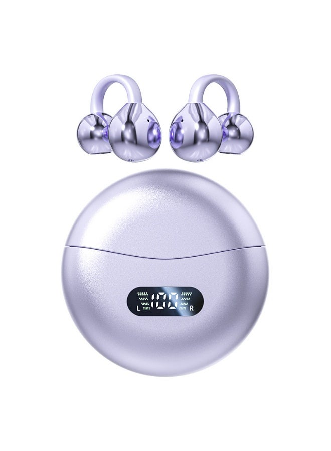 Open Ear Clip Headphones Wireless Earbuds Bluetooth 5.4 Sports Earphones Wireless Charging Case & LED Power Display Waterproof Fitness Headphones for Running  - Image 1
