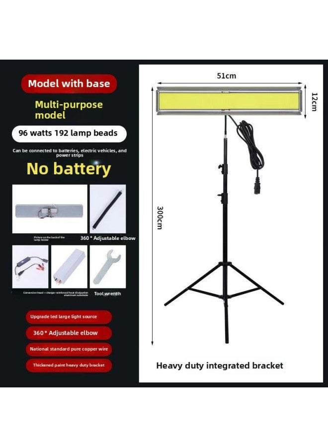 Loquat Outdoor Waterproof 12vled Stall Strip Night Market Light 48 Volt Battery Car Low Voltage DC 220v Lighting-Light Source Power:96 Watts -Light Color:Multi-purpose Model - Image 1