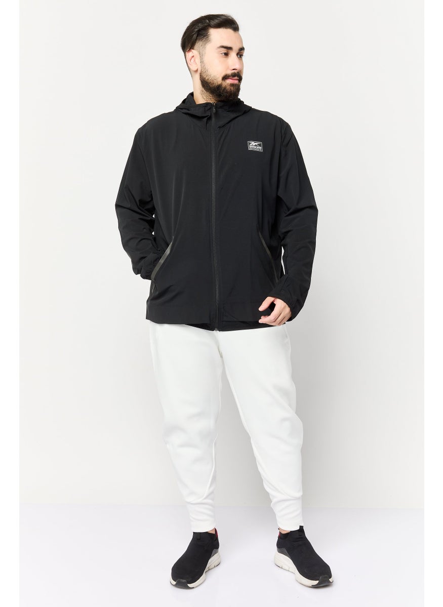 Reebok Men Sportswear Fit Hooded Training Jackets, Black  - Image 2