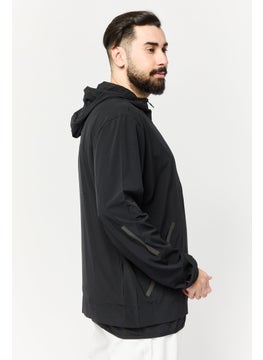 Reebok Men Sportswear Fit Hooded Training Jackets, Black  - Image 3