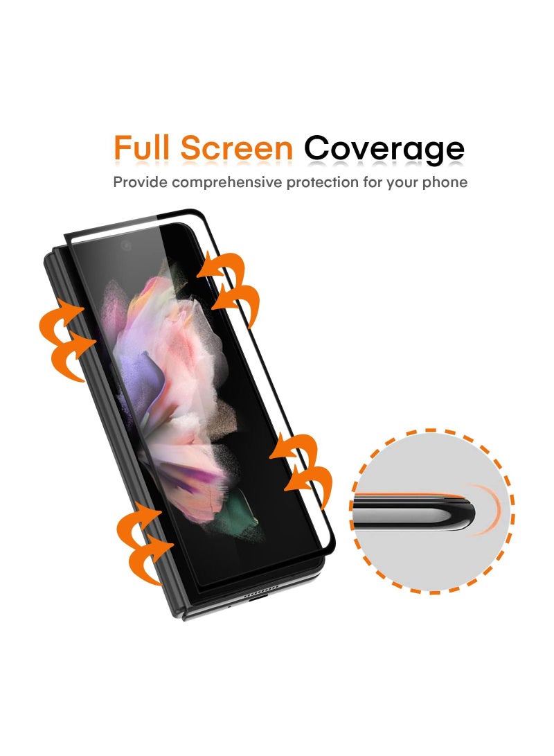 Screen Protector for Samsung Galaxy Z Fold 5 Front Tempered Glass Full Coverage Screen Guard 9H Hardness Anti Fingerprint Scratch Resistance for Samsung Galaxy Z Fold 5 - Image 5