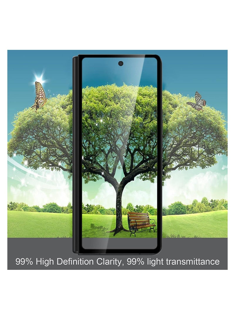 Screen Protector for Samsung Galaxy Z Fold 5 Front Tempered Glass Full Coverage Screen Guard 9H Hardness Anti Fingerprint Scratch Resistance for Samsung Galaxy Z Fold 5 - Image 4