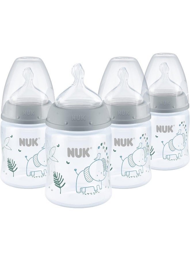 NUK NUK Smooth Flow Anti Colic Baby Bottle, 5 oz, 4 Pack, Elephant  - Image 1
