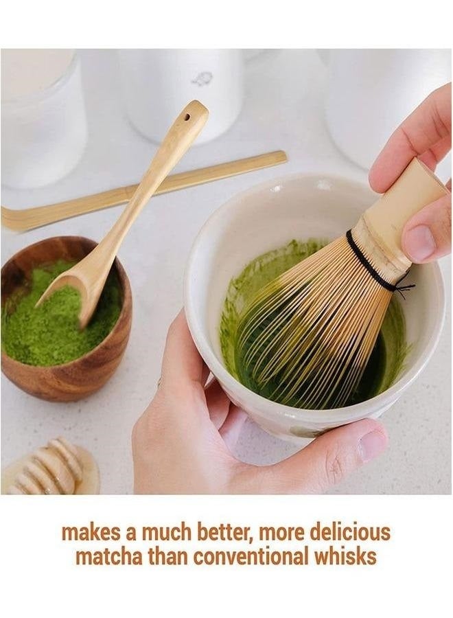 5-Piece Matcha Tea Whisk Set Traditional Handmade Matcha Tea Tool Ceremony Accessories Set Matcha Stirrer Bamboo Spoon Set  - Image 4