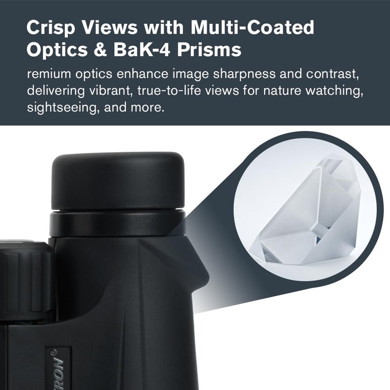 Celestron â€“ Outland X 10x50 Binoculars â€“ Waterproof & Fogproof â€“ Binoculars for Adults â€“ Multi-Coated Optics and BaK-4 Prisms â€“ Protective Rubber Armoring, Black - Image 4