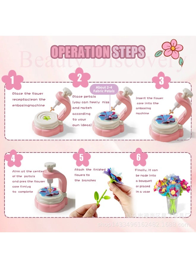 اكسيسن ألعاب باقة الزهور القماشية DIY، مجموعات الفنون والحرف اليدوية للأطفال الذين تتراوح أعمارهم بين 3+ عامًا، مجموعة صنع الباقة الإبداعية للأطفال، الحرف اليدوية للزهور للبنين والبنات فوق 3 سنوات، ألعاب مونتيسوري التعليمية - Image 5