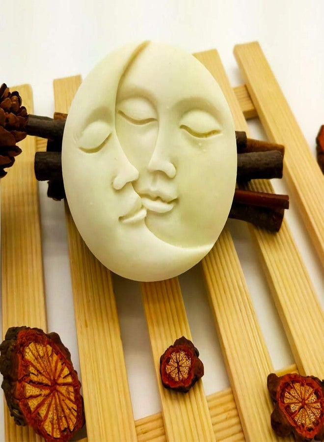 Sakolla 4 Cavity Sun & Moon Silicone Soap Molds, Crescent Moon Face Silicone Soap Mold for Homemade Lotion Bar, Bath Bombs, Polymer Clay, DIY Resin Making - Image 5