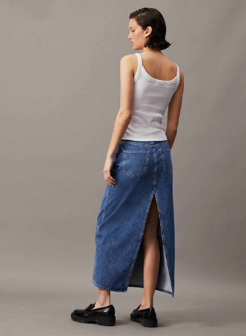 Calvin Klein Jeans Denim Maxi Skirt - Image 2