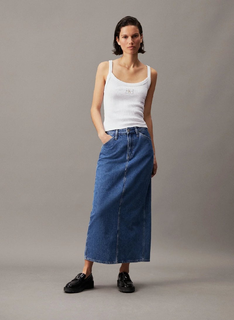 Calvin Klein Jeans Denim Maxi Skirt - Image 4