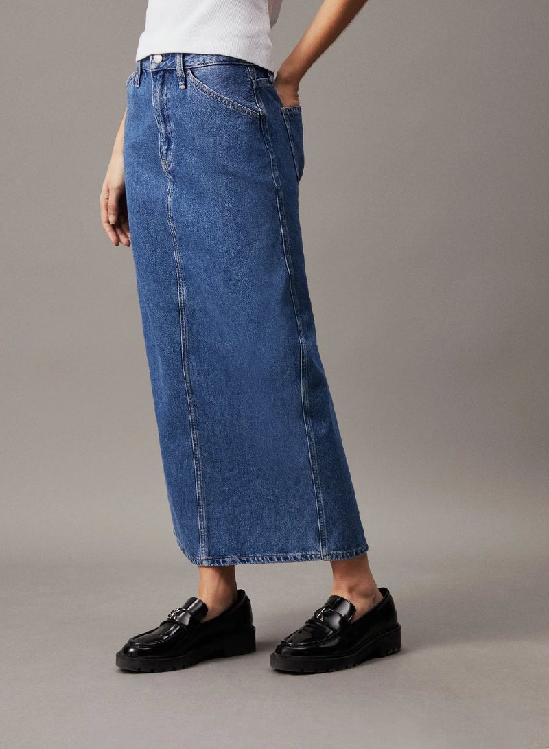 Calvin Klein Jeans Denim Maxi Skirt - Image 1