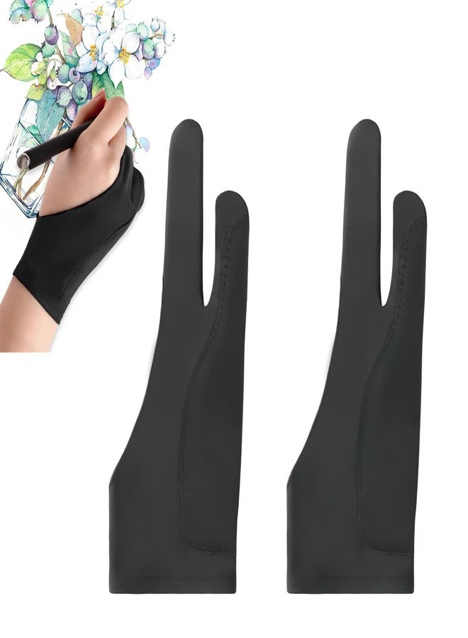 CoolShef 2 Pack Drawing Gloves for Digital Art, Palm Rejection Gloves for Tablet & iPad, Smudge Guard for Tablet & Android, Left & Right Hand Artist Gloves, Sketching Gloves (Size M) - Image 1