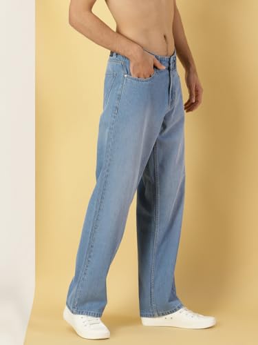 Thomas Scott Men's Mid Rise Relaxed Jeans (Tsj072-80_Mid Blue3 - Image 3