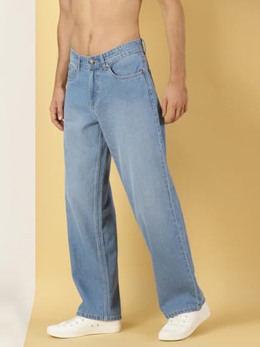 Thomas Scott Men's Mid Rise Relaxed Jeans (Tsj072-80_Mid Blue3 - Image 2
