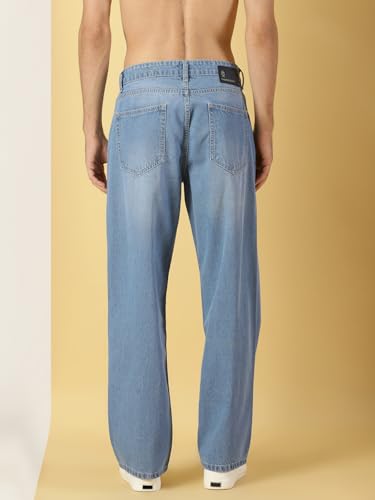 Thomas Scott Men's Mid Rise Relaxed Jeans (Tsj072-80_Mid Blue3 - Image 4