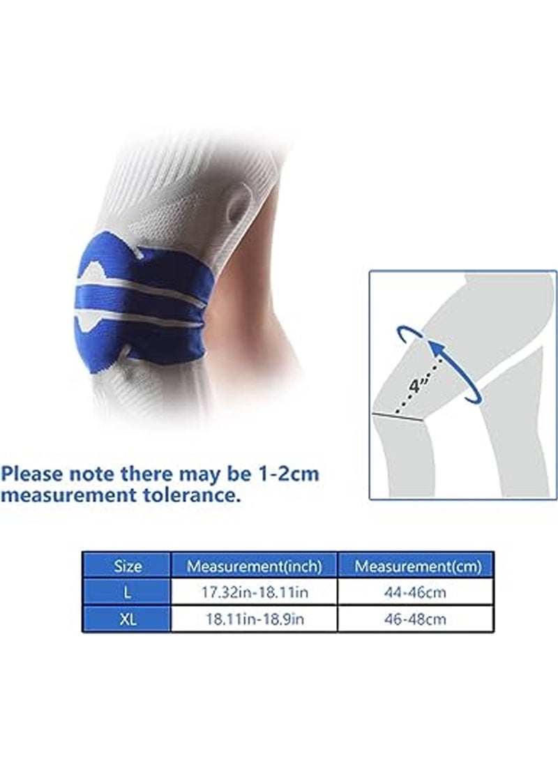 Rock Pow Silicone Shock Absorption Sports Knee Pads, Breathable Knee Braces for Fitness/Running/Basketball Widely Applicable Knee Support Relieve Knee Pressure Knee Strap - Image 5