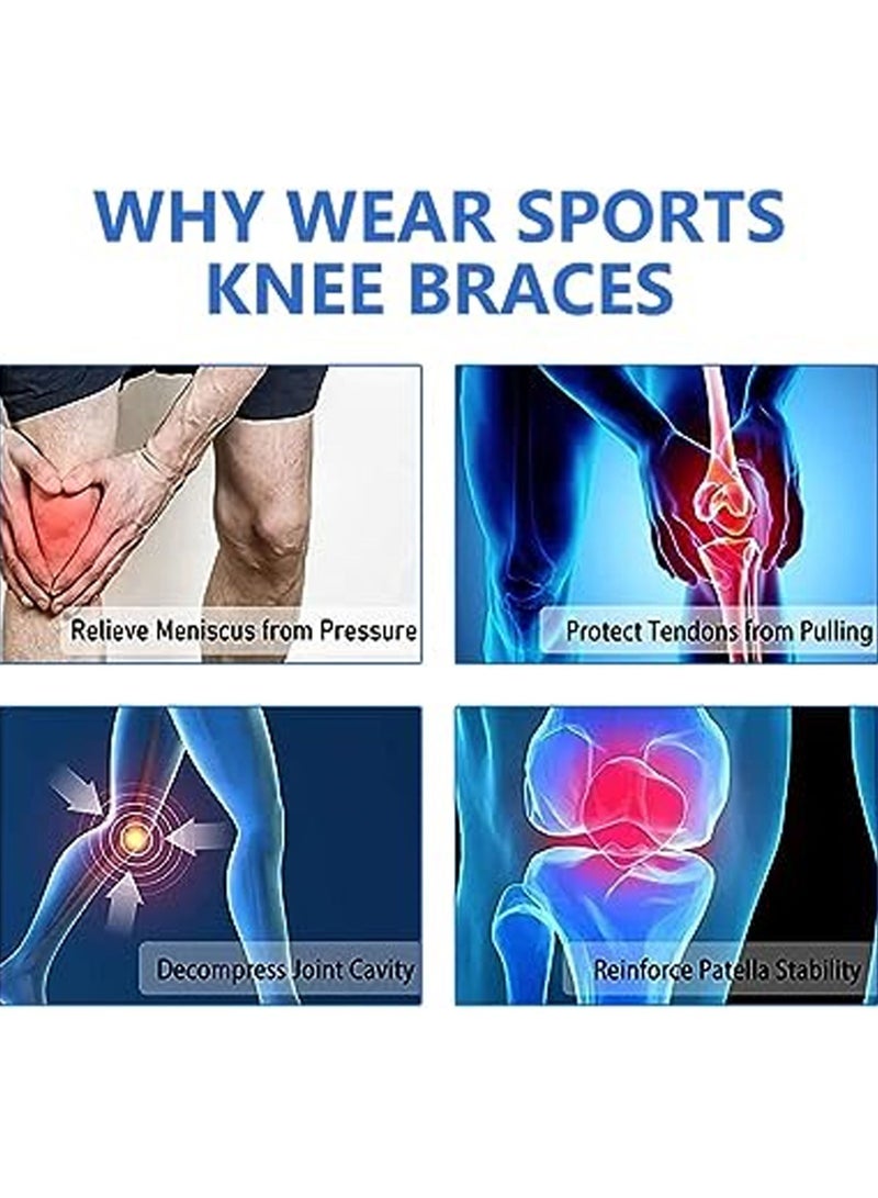 Rock Pow Silicone Shock Absorption Sports Knee Pads, Breathable Knee Braces for Fitness/Running/Basketball Widely Applicable Knee Support Relieve Knee Pressure Knee Strap - Image 4