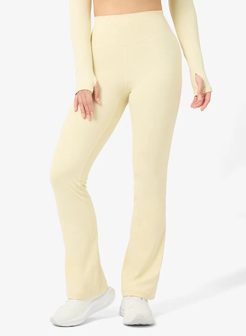 FRWD Soft Touch Seamless Layered Top & Flared Pant Set